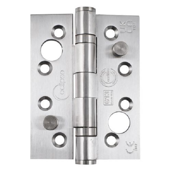 Grade 13 Security Ball Bearing Butt Hinge - CE / UKCA Marked - Fire Rated - 120kg Max Load Bearing